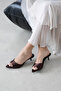 Randall Women's Heeled Satin Shoes Sandals Brown - 2