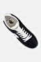 Men Leather Brand Logo Lace Up Sneakers, Black - 2