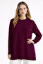Patterned Tesettür Tunik N3192 Plum - 3