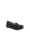 440 Women's Black Patent Leather Stone Shoes Buckled Wedge Heel - 2