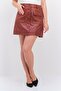 Women Plain Mini Skirt, Dark Brown
