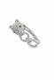 Steel Silver Color Panther Figured Adjustable Design Ring - 3