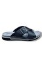 Faux Leather Cross Adjustable Buckled Comfortable Home and Outdoor Men's Slippers - 2