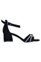 Byn Ayışığı By22 Black Suede Women's 6cm Heels Sandals - 2