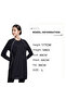 Modest Workout Top Women – Long Sleeve Loose Fit Tunic, Full Coverage (Black) - 5
