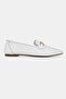 Women's White Genuine Natural De Leather 6-41 Size Buckle Flats - 5