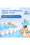 Toddler Electric Toothbrushes for Baby Ages 0-3 Years, Baby Toothbrush with Smart Timer and Suction Base, 4 Replacement Brush Heads SG-513 Blue - 3