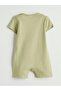 Ecru Crew Neck Bas Printed Cake Baby Combed Cotton Jumpsuit 3-Piece Set from Güli̇s Gi̇yi̇m - 4