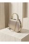 Silver Color Glittery Satin Stone Strappy Chain Women's Evening Dress Bag Wedding Engagement Graduation - 4