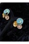 Stainless Steel Special Design Mine Engraved Multi Color Women Earring - 5