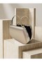 Gray Color Glittery Satin Stone Strappy Chain Women's Evening Dress Bag Wedding Engagement Graduation - 6