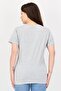 Women Crew Neck Graphic Print Short Sleeve T-Shirt, Grey - 3