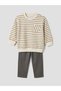 Ecru baby boy sweatshirt and jean pants from gulis clothing