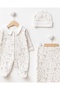 Desire Patterned Self-Gloved 3-Piece Organic Hospital Discharge Set for Newborns - 8