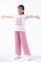 Girl's Set Summer Printed Short Sleeve Top and Bottom - 2