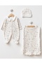 Desire Patterned Self-Gloved 3-Piece Organic Hospital Discharge Set for Newborns - 5