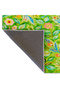 Mosso Green Theme Flower and Cheetah Figure Patterned Woven Base Modern Decorative Rug Mosso3262 - 3