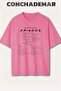 Friends Puzzle Printed Premium Oversized Cotton Piece T-Shirt
