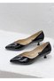 25106301Y Genuine De Leather cm Pearl Stiletto Heel Ti̇letto Shoes with Metal Logo Detail on the Front for Women - 2