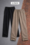 Men's Elastic Waist Relaxed 2-Pack Linen Pants