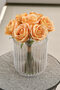 Artificial Flower Premium 7-Piece Viper Rose Bouquet 25 cm Salmon - 2