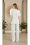 Knitted Viscose Crew Neck Short Sleeve Pajama Set Bm-1769 - 2