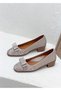 26143241 Bow Detail Genuine Leather Leather Topedi̇k 4cm Thick Heel Daily Stylish Shoes for Women - 2