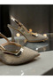 Women's Open Back Heeled Shoes . Glittery Heeled Shoes (9cm) - 3