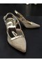 Women's Open Back Heeled Shoes . Glittery Heeled Shoes (9cm)