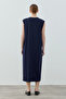 Merwish Zero Sleeve Cotton Piece Underdress 1808 Navy Blue - 3