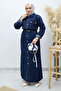 Snap Fastener Denim Dress Tsd260133 Dark Blue - 5