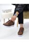 Men's Leather High-Sole Stitched Sports Shoes Sneakers