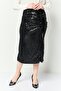 Women Sequin Midi Skirt, Black