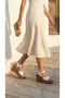 High Platform Wedge Heel Skin Buckle Summer Women's Wedge Sole Sandals Shoes - 8