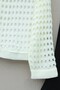 Kayık Yaka Lace-Like Knit Knitwear Sweater -Ecru - 4