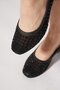 Hursemest Women's Classic Heeled Shoes Black Glitter with Stone Sequins - 4