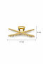 Pearl Stone Gold X Model Latch Buckle – Stylish and Durable Hair Accessory - 6