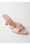 Women's Beige Heels Sandals 5 cm Stylish Daily Evening Dress Summer Shoes Slipper - 3