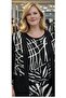 Plus Size Office Chic Black Patterned Long Tunic - 5