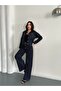 Premium Stone Collection Pocket Detail Belted Denim Jacket Pants Jeans Bottom Top Stone Set - 5