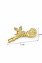 Gold Color Rose Design Latch Buckle with Stone and Pearl Detail - 5