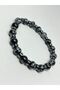 Snowflake Obsidian Hematite Men's Natural Stone Bracelet Black Snowflake Stone - 6