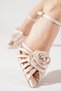 Reneser Rose Bow Evening Dress Women Heeled Shoes Skin Satin - 5