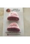 5cm Oval Silver Metal Snap Fastener Hand-Knitted in Colors Ecru Powder Pink Cat Ear Buckle - 3