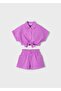 Front Tie-Detail Girls' Shorts Set_Mnvs3210 - 3