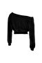 Women's Voila Printed Cropped Boat Neck Sweatshirt - 7