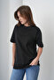 Acacia Women's 100% Cotton Black Basic Round Neck T-Shirt - 3