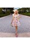 Linen Fabric Model Dress with Button Detail - Belt Included -2471 - 2