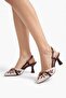 Deni Linen Stylish Open-Back Shoes 6.5 cm