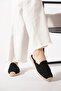 Samteder Medium Large Flower Braided Women's Slipper Black - 3